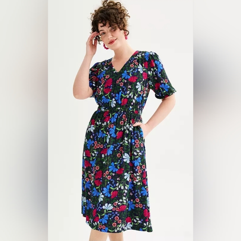 Floral V-Neck Dress